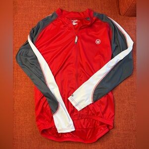 CANARI Red and Gray Cycling Jersey, Large